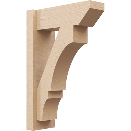 Ekena Millwork 6-in W x 16-in D x 24-in H Balboa Slat Rough Cedar Woodgrain TimberThane Outlooker, Primed Tan OUTUR060X16X24BOA24RCPR